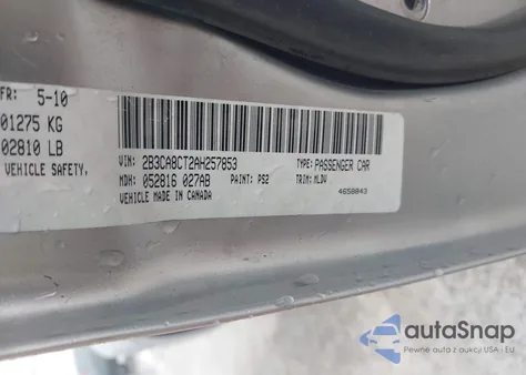 2010 Dodge Charger R/T from USA, damaged, VIN 2B3CA8CT2AH257853